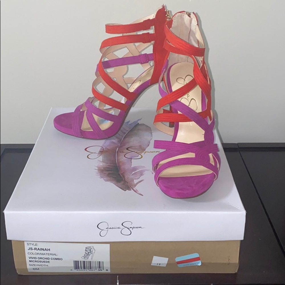 Jessica Simpson MicroSuede Strappy heel.
